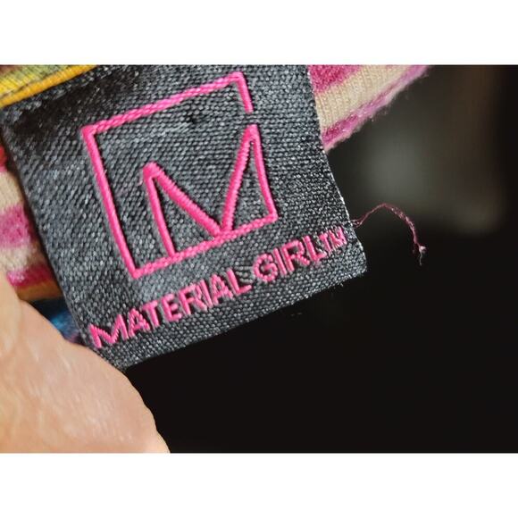 Material Girl Jumpsuit Women's Size Large Multicolor Polyester Off The Shoulder - Picture 2 of 14